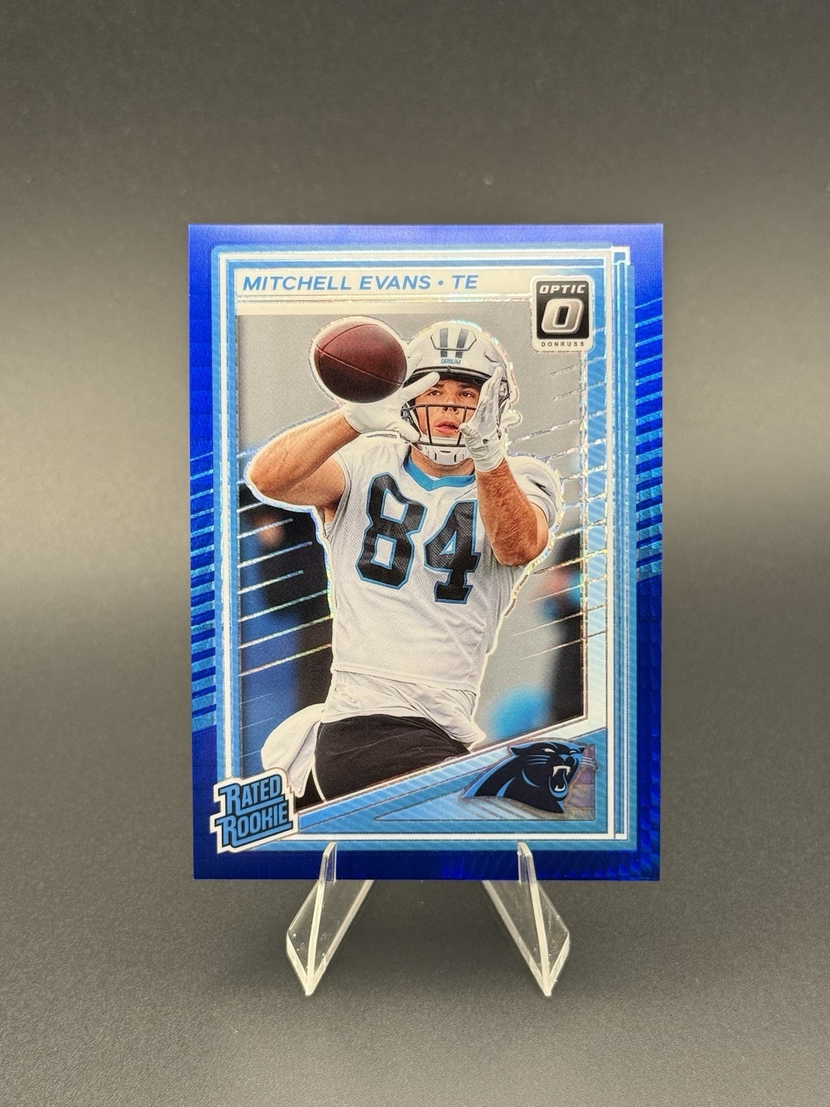 2025 Panini Donruss Optic - Rated Rookie Mitchell Evans #254 Blue Hyper Prizm RC