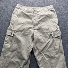 Vintage Men  s Khaki Cargo Pants 32x31 Workwear Heavy