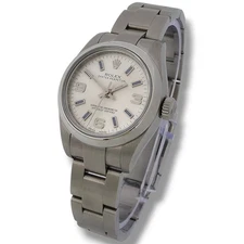 Rolex Oyster Perpetual 176200 Ladies 26mm Steel Automatic Watch Silver Dial