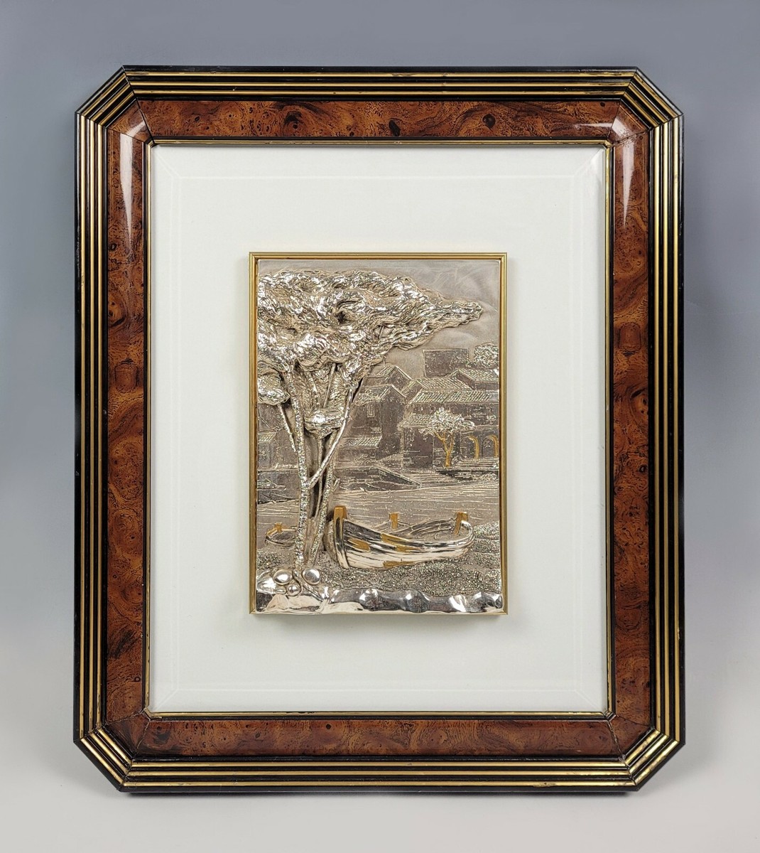 Vintage Marcello Giorgio Silver Plated Framed Sculpture | eBay