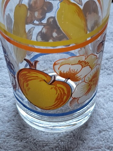 Vintage KIG Indonesia FRUIT THEMED 5" Tumblers set of 2 GUC SEE PICTURES - Picture 5 of 8