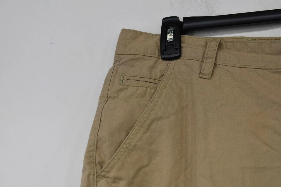 Merona Womens Tan Flat Front Hiking Tracking Casual Cotton Cargo Shorts 38 - Image 4 of 4