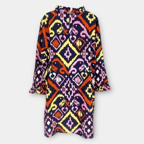 BOHO CHIC NWT Navy Geomatric Daytime DressStyle 226573- size L- career office - Picture 2 of 9