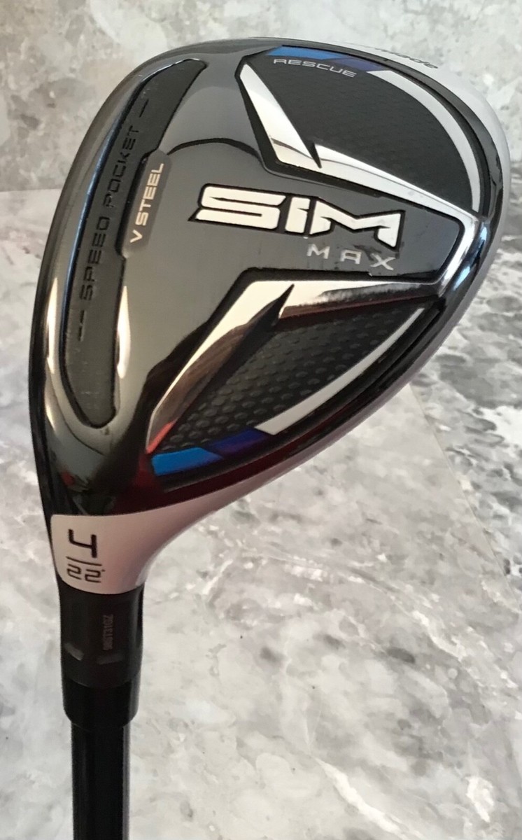 LEFT-handed TaylorMade SIM MAX Rescue 4 Hybrid 22° Ventus Blue 6-R