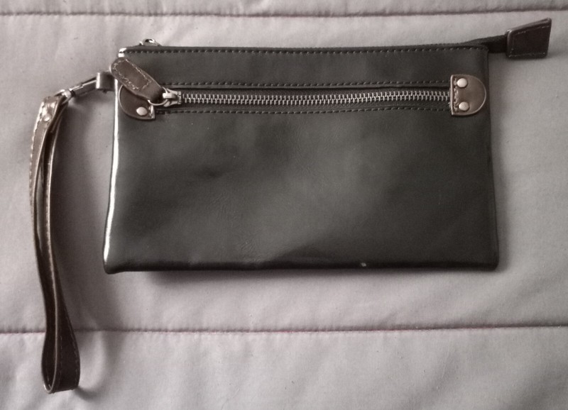 BLACK wristlet by SHIRALEAH zippered POUCH