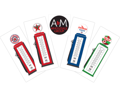 #ad #ad 19quot; Gas Pump amp; Oil Advertising Thermometer TEXACO Chevron Sky Chief Red Crown $18.99