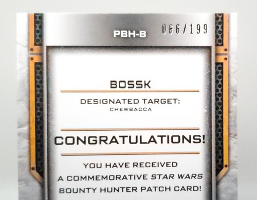 2021 Topps Star Wars Bounty Hunters Bossk /199 Blue Commemorative Patch Card - Picture 11 of 12