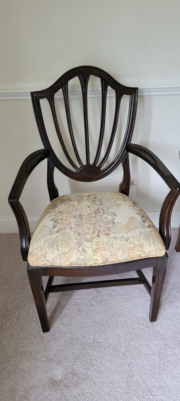 Ethan Allen Court Cherry Dining Room Table Chairs Set Shield