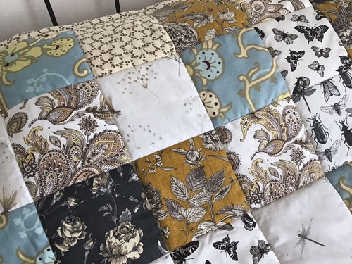 NEU! Patchwork Bettdecke 153x196 cm. - Bild 4 von 5