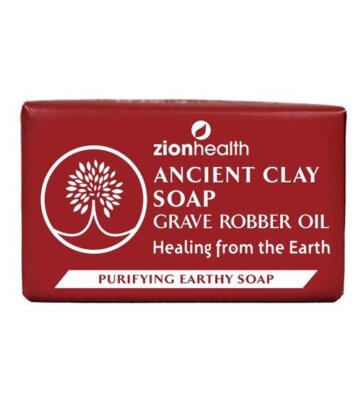 Zion Health Ancient Clay Natural Soap Grave Robber Oil 6 oz Bar Soap