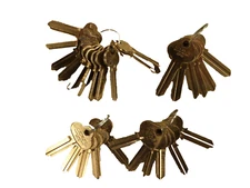 COLE RUSSWIN SECTIONAL KEY BLANKS LOT OF 28 TOTAL KEYS VARIOUS KEYWAYS