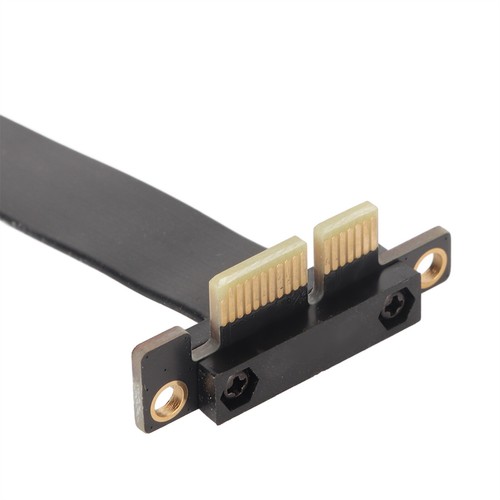 PCIE 3.0 1X Extension Cable Dual 90 Degree Right Angle PCIE Riser Card Adapter - Photo 4/12