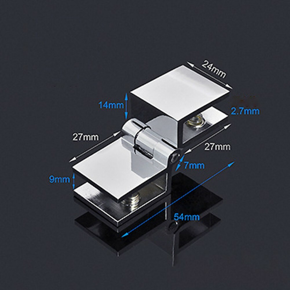 2 X Bathroom Shower Glass Door Hinges Cabinet Cupboard Hardware Clamp ...