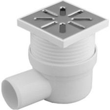 Trapped Shower Gutter 100mm x 100mm/50mm with Adjustable Metal Height