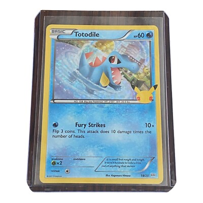 totodile pokemon card mcdonalds PSA9 - 2021 - 18/25 Water Rarity Totodile McDonald's 25th Anniversary Pokemon