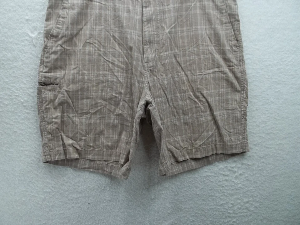 Boca Classics Mens Beige Plaid Chino Shorts Size 38 Waist 38" Inseam 9" - Image 3 of 4