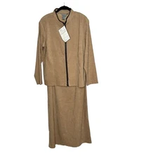 New Jessica Holbrook Women’s Easycare 2 Piece Outfit Size 1X Reptile Skin Print 