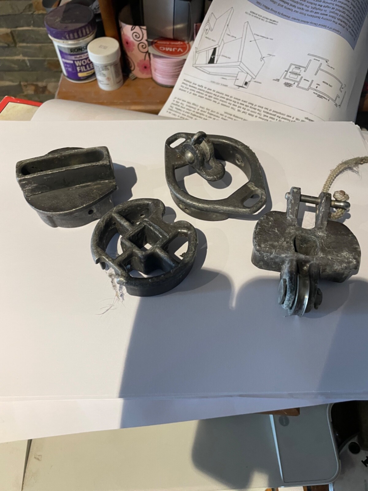 Sailing Dinghy Mixed lot of Boom & mast fittings GP14 Enterprise Boat