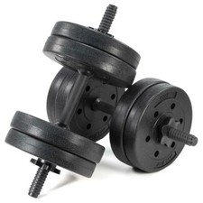 MAXXIVA Kurzhantel-Set Zement 2x10kg 8 Gewichte schwarz Sternverschlüsse