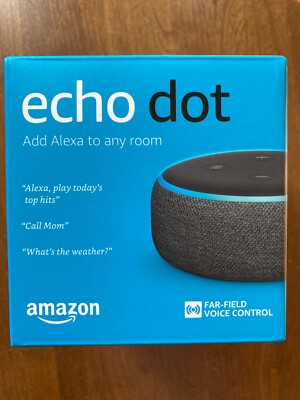 Amazon Echo Dot (3rd Generation) Smart Speaker with Alexa - Charcoal | eBay