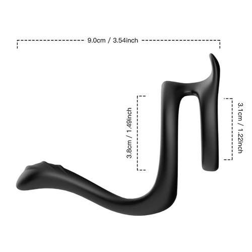 Silicone-Cock/Penis-Ring-Male-Stronger-Dual Ring-Adult-Couple-Toy-Use Lubricants - Picture 6 of 10