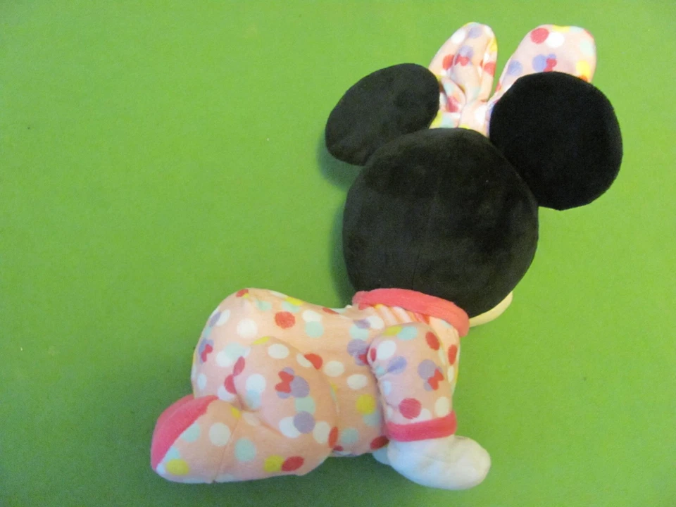 Pelúcia Disney BABY MINNIE Mouse Musical Touch N Crawl Crawling Talking. TRABALHO! - Imagem 2 de 2