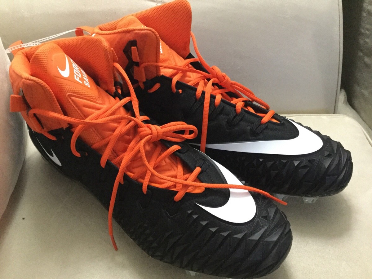 Nike Force Savage Elite TD Football Cleats Black Orange Sz  display picture 3