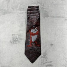 Vintage Taz Looney Tunes Tie Warner Bros 1992 Tasmanian Devil Made USA