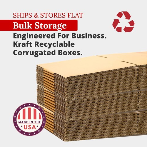Bulk Pack of 25 Sturdy 14x12x6 Corrugated Boxes for Efficient Packing Solutions - Picture 5 of 7