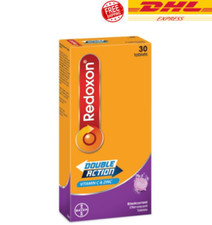 2 x 30's REDOXON Double Action Effervescent Tablet Vitamin C 1000mg Blackcurrant