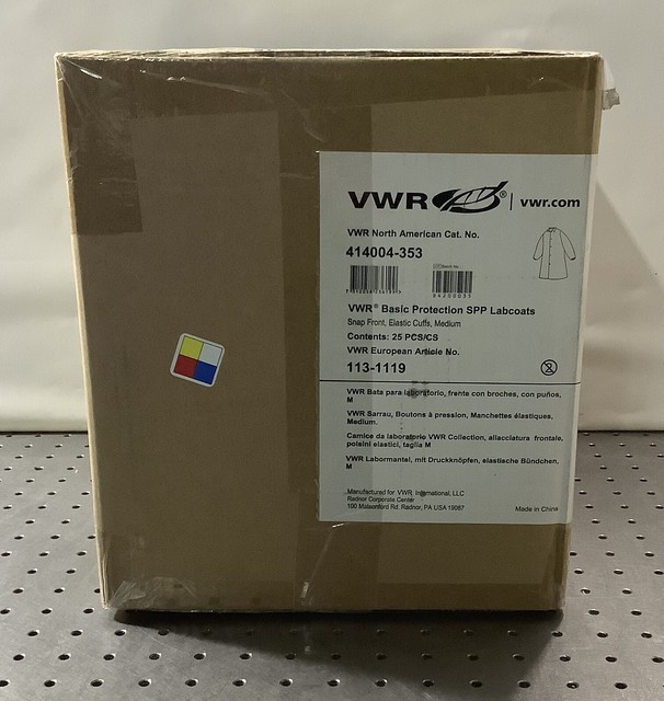 VWR Basic Protection Lab Coats SPP Snap Front Elastic Cuffs Medium