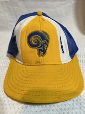 Los Angeles Rams NFL Vintage 80s Mesh Cord Trucker Snapback Cap Hat