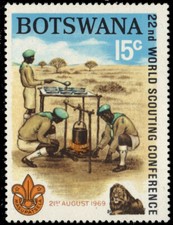 BOTSUANA 52 (SG254) - Conferencia Scout Mundial "Camp Fire" (pa87727)