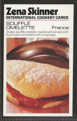 BROOKE BOND (TEA)-ZENA SKINNER COOKERY CARD 1974-#16- FRANCE - SOUFFLE OMELETTE