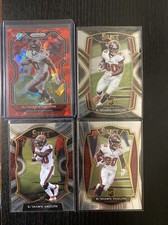 2020 Prizm Football Keshawn Vaughn Red Cracked Ice Rookie Cards (4) Buccaneers