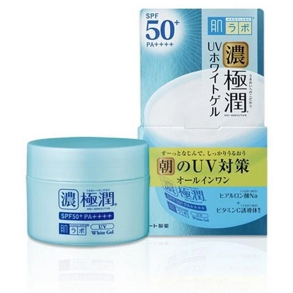 JAPÓN ROHTO HADALABO KOI GOKUJYUN UV GEL PIEL BLANCA SPF50+ PA++++ 90g X 5 SET Foto 2 de 4