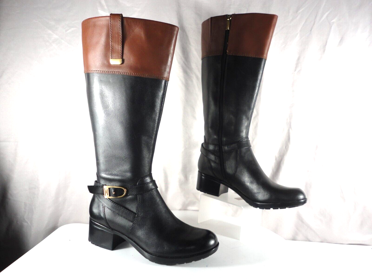Bandolino BDBAYA-W Tall Knee high Leather Black Brown Boots Shoes