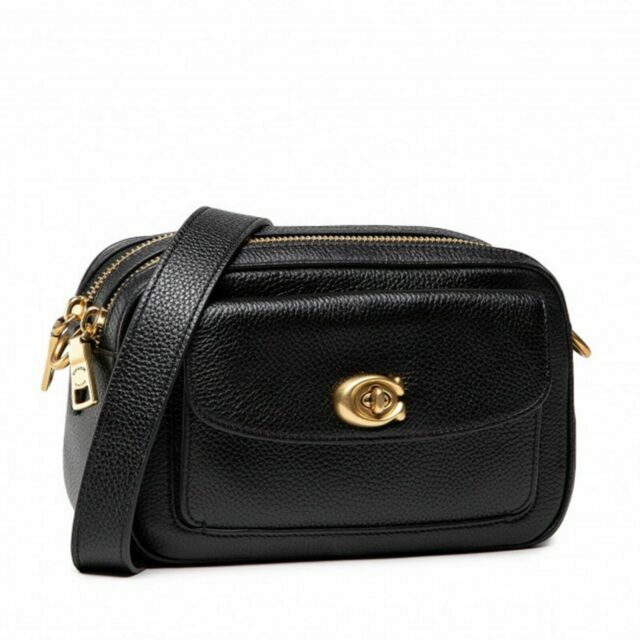 Coach Willow Women's Leather Camera Bag - Black (C0823) for