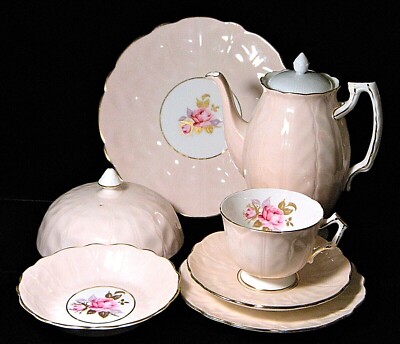 食器 rosa Norway Rose 1950s Cunningham and Pickett USA - China Set With