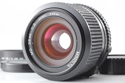 Objectif Minolta New MD 28mm F/2 Grand Angle MF Avec Pare-Soleil Venu Du Japon - Photo 1/4