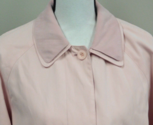 London Fog Long Sleeve Pink 4 Button Up Front/Pocket Lined Soft Jacket - Small - Picture 2 of 7