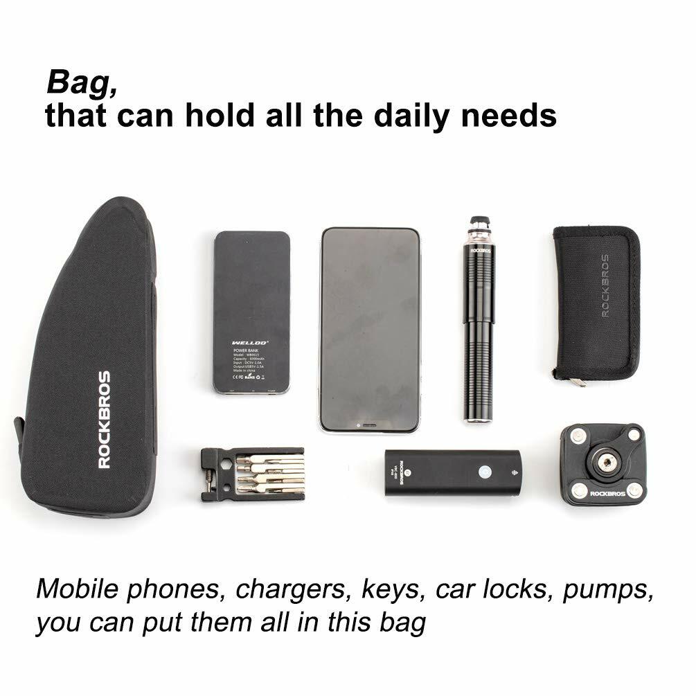 ROCKBROS Borsa Telaio Impermeabile Borsa Bici Borsa Tubo Superiore per MTB Bici da Corsa foto 2