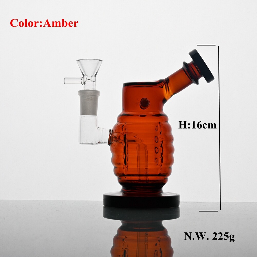 Wholesale Grenade Shape Small Water Smoke Pipe/Glass Smoking Bong/ Hookah Bong