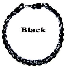 3 Rope Tornado Twist Boys Baseball Girls Softball Necklace 18" 20" Black