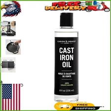 8oz Cast Iron Care Oil - Clean, Season, and Restore Your Cookware Naturally