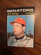 1971 TOPPS #729 DICK BILLINGS WASHINGTON SENATORS HIGH # BASEBALL CARD NM