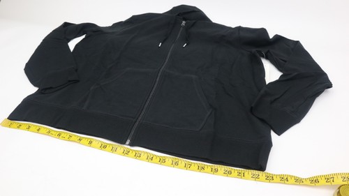 Daily Ritual Damen Kapuzenpullover Frottee Baumwolle und Modal Full-Zip schwarz XL - Bild 12 von 12