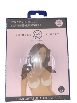 Chinese Laundry Beige Self-Adhesive Bra B-cup Disposable Bra *3 Pairs*