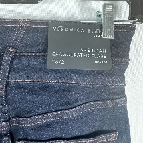 NWT Veronica Beard Womens Size 26 Sheridan Exaggerated Flare Jeans Indigo - Picture 4 of 10