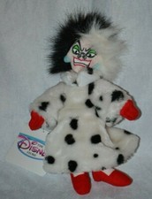 Disney Store Cruella De Vil Mini Bean Bag 7" Plush Vintage